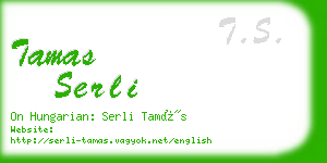 tamas serli business card